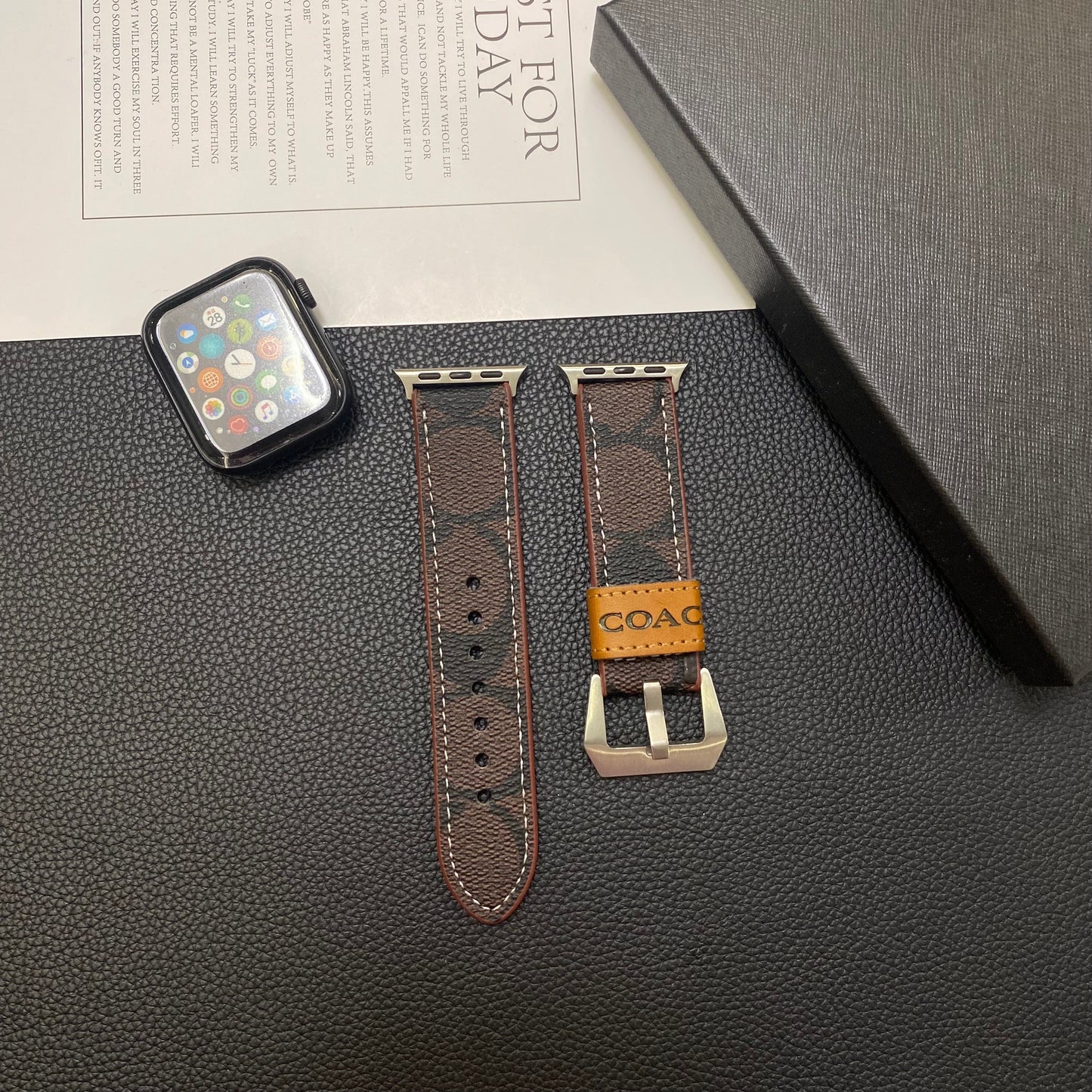 Coa-Dark brown Watch Band